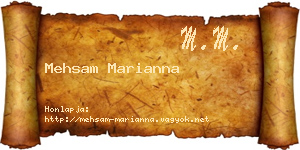 Mehsam Marianna névjegykártya